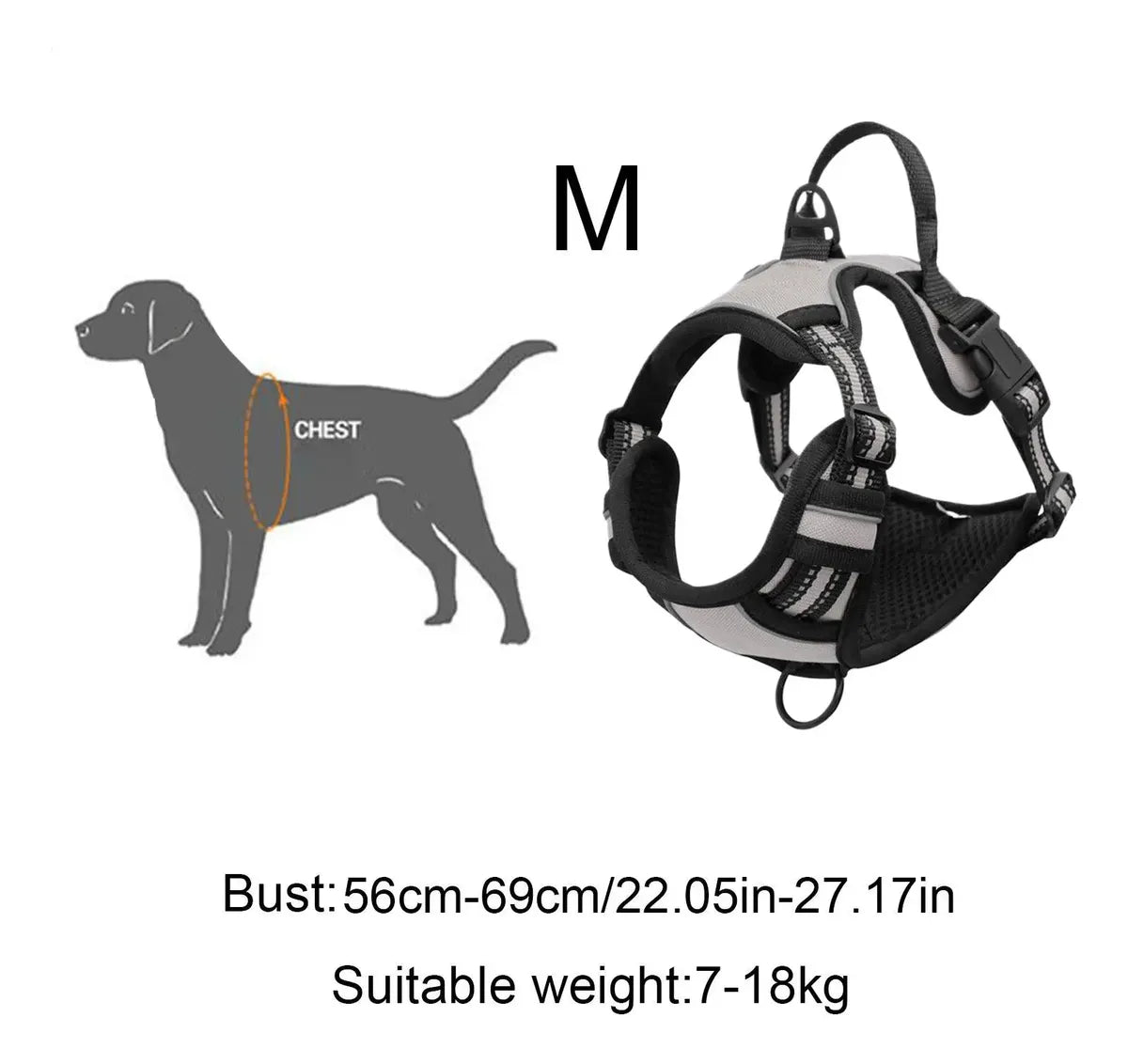 Arnés Reflectante Para Perros, Accesorios De Tracción Para P