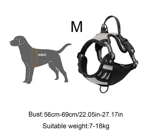 Arnés Reflectante Para Perros, Accesorios De Tracción Para P
