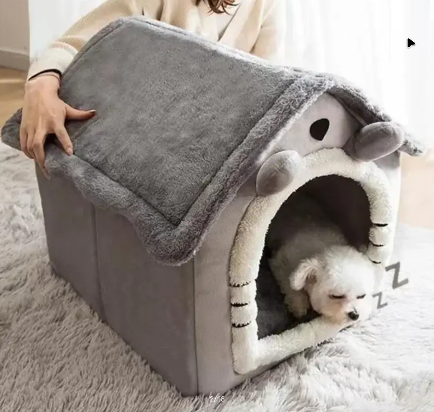 Casa plegable para gatos y perros