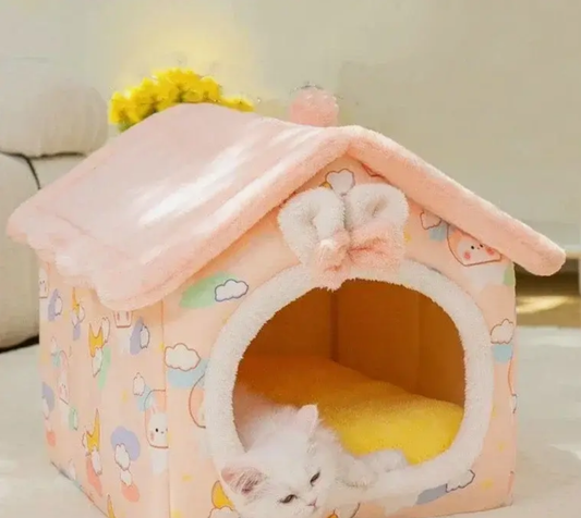 Casa plegable para gatos y perros