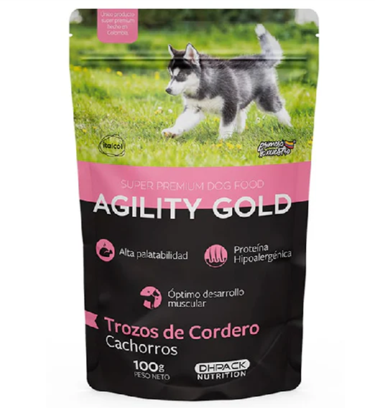 Agility Gold - Pouch Trozos De Cordero Cachorro