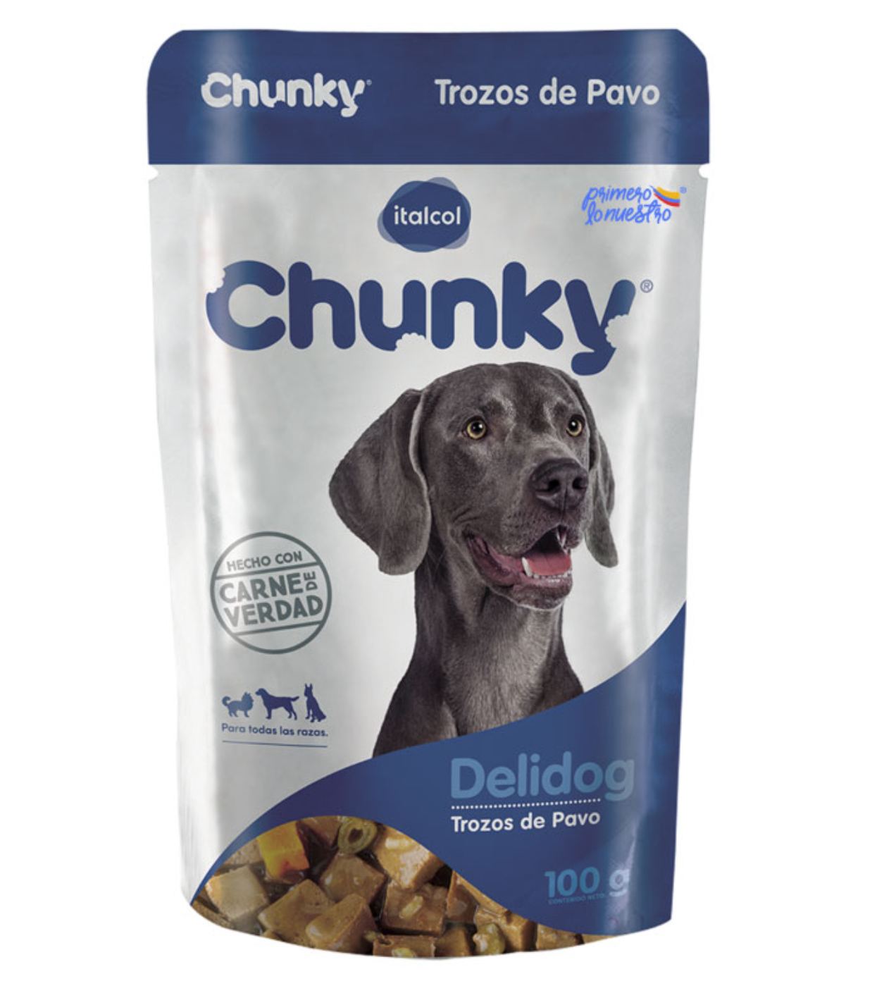 Chunky - Pouch Delidog Trozos De Pavo Adulto